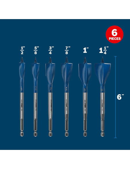 Juego de Brocas para Madera Bosch NS5006 - 6 Piezas con Punta Roscada Juego de Brocas para Madera Bosch NS5006 - 6 Piezas con Punta Roscada