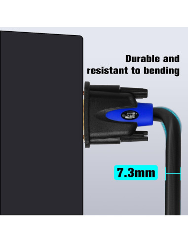 Cable VGA SHD Macho a Macho 0.91m para PC y Proyector