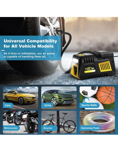 Compresor de Aire Digital Portátil FBK ST-08 12V 150 PSI