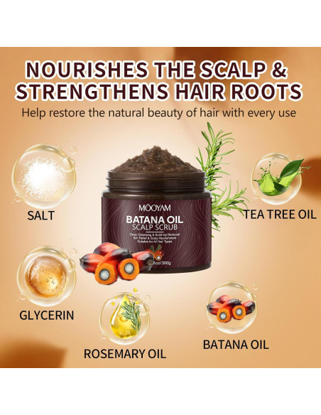 Exfoliante de cuero cabelludo GUOYAOLIFU 300g 2 en 1 con masajeador Exfoliante de cuero cabelludo GUOYAOLIFU 300g 2 en 1 con masajeador
