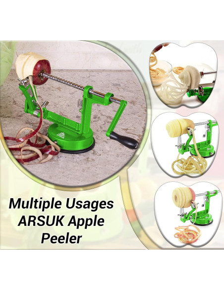 Peladora de Manzanas ARSUK 3 en 1 Manual con Cuchilla Ajustable Peladora de Manzanas ARSUK 3 en 1 Manual con Cuchilla Ajustable