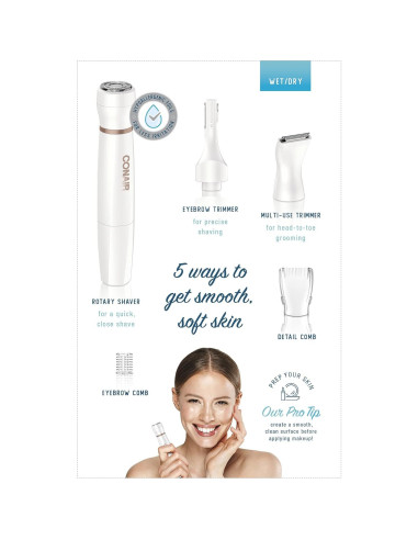 Recortadora Facial Todo-en-Uno Conair LT85N 5 Accesorios