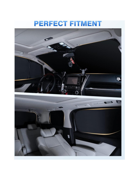 Protector Solar Canvcle para Parabrisas Toyota RAV4 2019-2025 8 Piezas Protector Solar Canvcle para Parabrisas Toyota RAV4 2019-2025 8 Piezas
