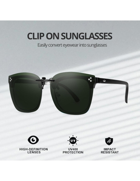Gafas de Sol Clip On Polarizadas VIEWBETTER UV Protección Gafas de Sol Clip On Polarizadas VIEWBETTER UV Protección