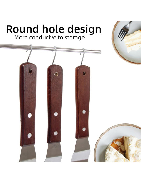 Juego de espátulas para decorar pasteles LEGERM 15-25 cm acero inoxidable Juego de espátulas para decorar pasteles LEGERM 15-25 cm acero inoxidable