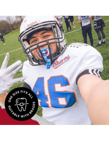 Protector Labial Safejawz Capitán América para Fútbol y Lacrosse