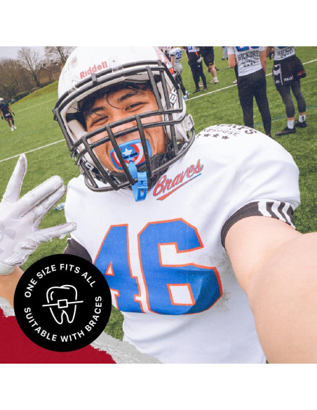 Protector Labial Safejawz Capitán América para Fútbol y Lacrosse Protector Labial Safejawz Capitán América para Fútbol y Lacrosse