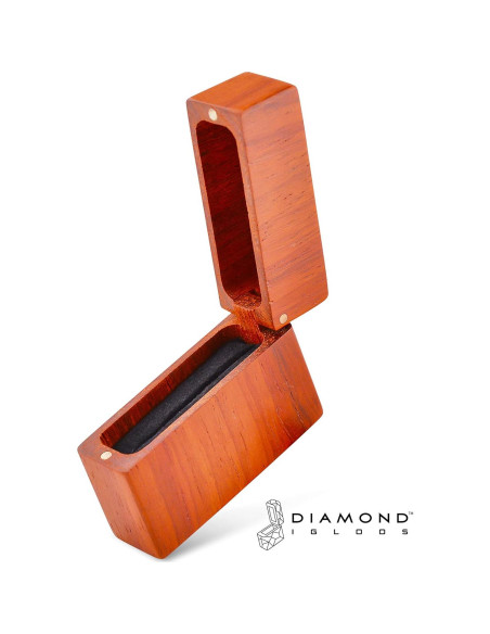 Caja de Anillo de Madera Palisandro DIAMOND IGLOOS - Compacta Caja de Anillo de Madera Palisandro DIAMOND IGLOOS - Compacta