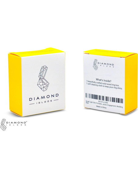 Caja de Anillo de Madera Palisandro DIAMOND IGLOOS - Compacta Caja de Anillo de Madera Palisandro DIAMOND IGLOOS - Compacta