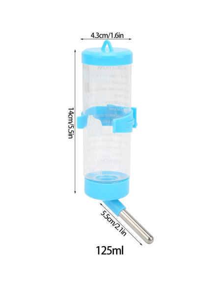 Botella de Agua Automática HEEPDD 125ml para Hámster y Pequeños Animales Botella de Agua Automática HEEPDD 125ml para Hámster y Pequeños Animales