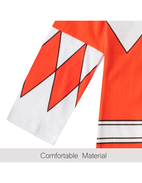 Overol con Capucha Power Rangers Rojo para Niños 2T-7 Overol con Capucha Power Rangers Rojo para Niños 2T-7