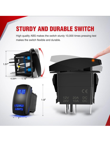 Kit de Cableado Nilight para Luces LED 12V 180W con Interruptor