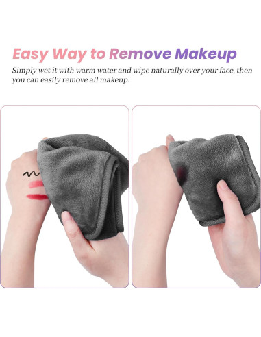 Paquete de 8 Toallas Desmaquillantes HealAge Microfibra 33x18cm