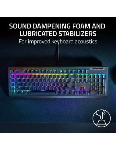 Teclado Mecánico Razer BlackWidow V4 X - Interruptores Amarillos, RGB
