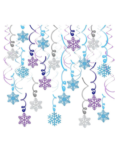 Decoraciones Colgantes de Copos de Nieve JIVELER 30 Piezas Decoraciones Colgantes de Copos de Nieve JIVELER 30 Piezas