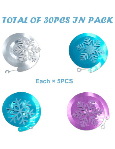 Decoraciones Colgantes de Copos de Nieve JIVELER 30 Piezas