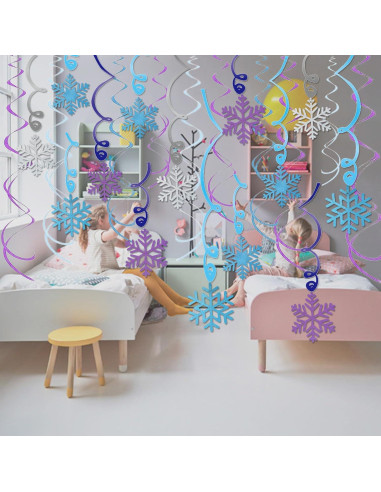 Decoraciones Colgantes de Copos de Nieve JIVELER 30 Piezas