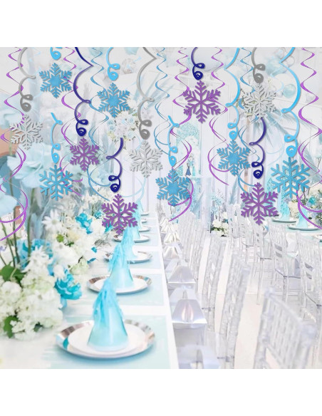 Decoraciones Colgantes de Copos de Nieve JIVELER 30 Piezas Decoraciones Colgantes de Copos de Nieve JIVELER 30 Piezas