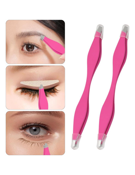 Juego de Pinzas de Cejas Yueton 2 Piezas Acero Inoxidable Juego de Pinzas de Cejas Yueton 2 Piezas Acero Inoxidable