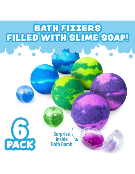 Bombas de Baño Super Goo con Sorpresa - 6 Piezas No Tóxicas Bombas de Baño Super Goo con Sorpresa - 6 Piezas No Tóxicas