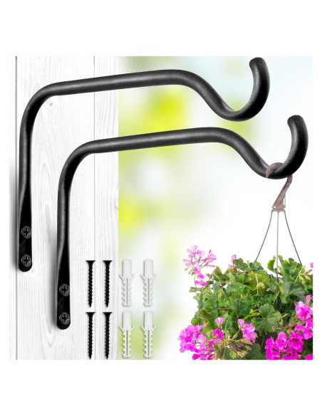 Soportes Metálicos para Plantas Colgantes Lifyzoon - 2 Piezas 6/8/12 Pulgadas Soportes Metálicos para Plantas Colgantes Lifyzoon - 2 Piezas 6/8/12 Pulgadas