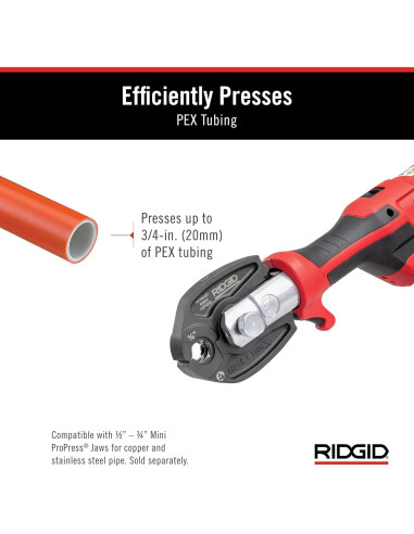 Kit de Herramienta de Prensa Mini RIDGID RP 115 con Mandíbulas 12-20 mm