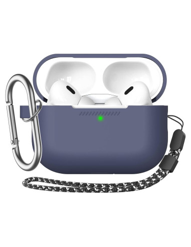 Funda Silicona Premium AhaStyle para AirPods Pro 2 - Azul Medianoche