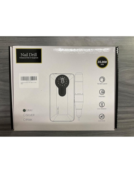 Taladro de Uñas Inalámbrico ENGERWALL 35000 RPM Plata Pro Taladro de Uñas Inalámbrico ENGERWALL 35000 RPM Plata Pro