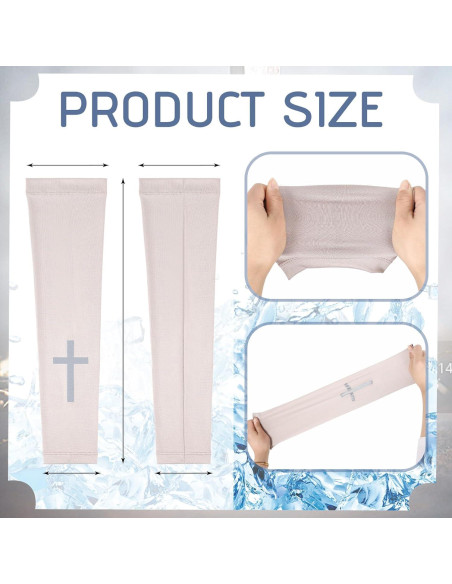6 Pares Mangas de Protección Solar UV Unisex con Cruz 6 Pares Mangas de Protección Solar UV Unisex con Cruz