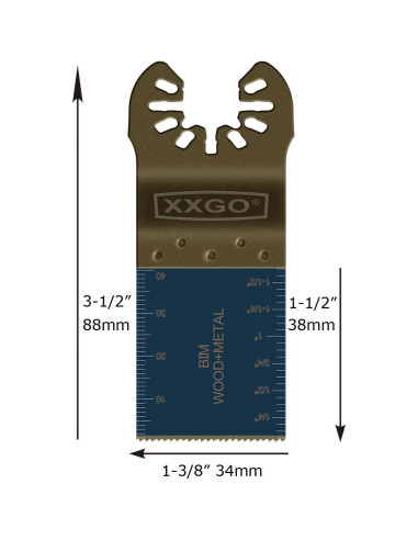 Kits de Cuchillas Multitool Titanio Bi Metal 4 Pcs XXGO