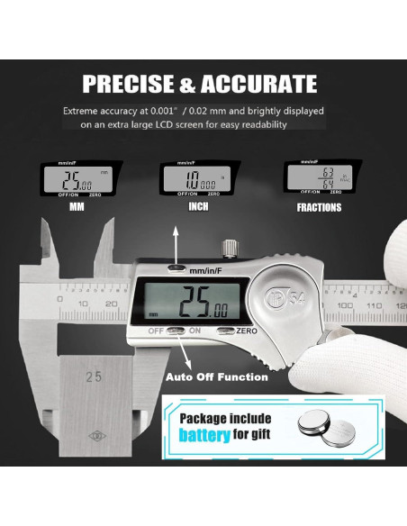 Calibrador Digital MUBYE 150mm Acero Inoxidable IP54 Calibrador Digital MUBYE 150mm Acero Inoxidable IP54
