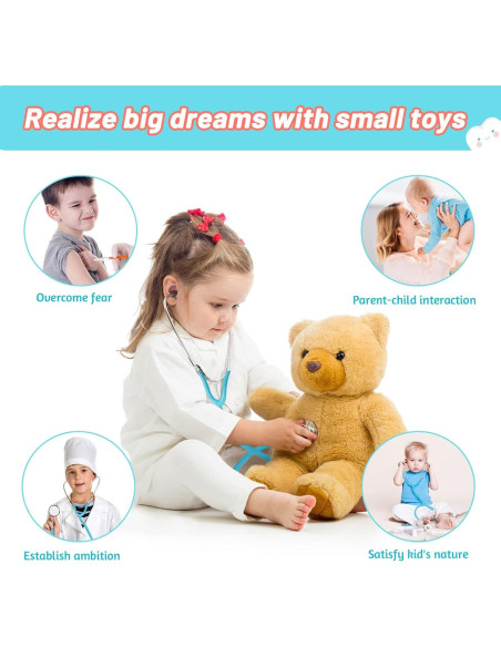 Kit de Doctor Phobby 27 Piezas con Estetoscopio Real para Niños Kit de Doctor Phobby 27 Piezas con Estetoscopio Real para Niños