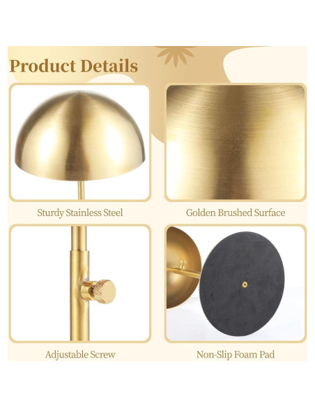 Soporte para Sombreros Dorado OMISTAR, Ajustable 20.32-39.37 cm Soporte para Sombreros Dorado OMISTAR, Ajustable 20.32-39.37 cm