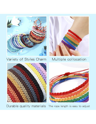 Pulseras de Cuerda Surferas para Mujeres - Ajustables y Impermeables