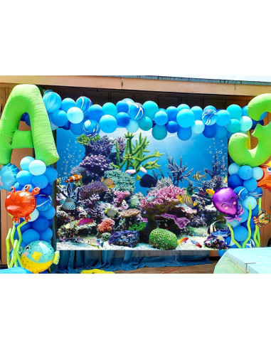 Fondo de Foto Submarino BINQOO 2.1x1.5m Decoración Océano