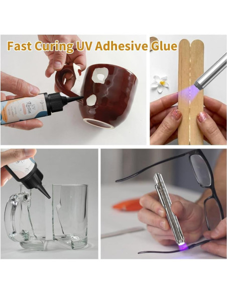 Kit de Resina UV SVECKE 50g con Linterna para Manualidades Kit de Resina UV SVECKE 50g con Linterna para Manualidades