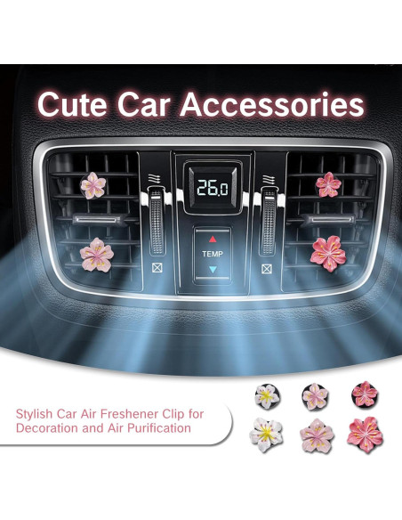 Clips Ambientador para Aire de Coche NIIIYTYB 6 Pcs Hibisco Clips Ambientador para Aire de Coche NIIIYTYB 6 Pcs Hibisco