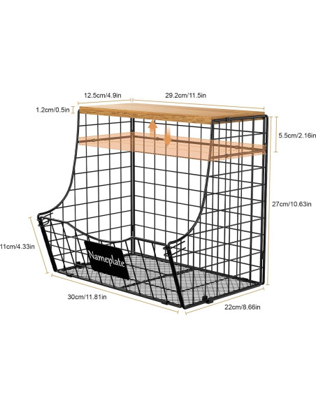 Cesta de Alambre con Tapa Jautokerdar 4 Piezas para Cocina Cesta de Alambre con Tapa Jautokerdar 4 Piezas para Cocina