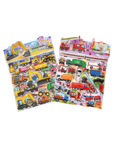 Calcomanías Puffy Reutilizables SHANGRLA - Vehículos 3D