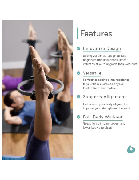 Anillo de Pilates Balanced Body Ultra-Fit 30.48 cm Gris Anillo de Pilates Balanced Body Ultra-Fit 30.48 cm Gris