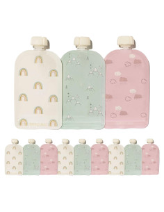 Bolsas Reutilizables para Comida Bebé Hippypotamus - 12 Unidades