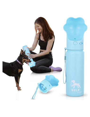 Botella de Agua para Perros Duna 510ml Acero Inoxidable Azul