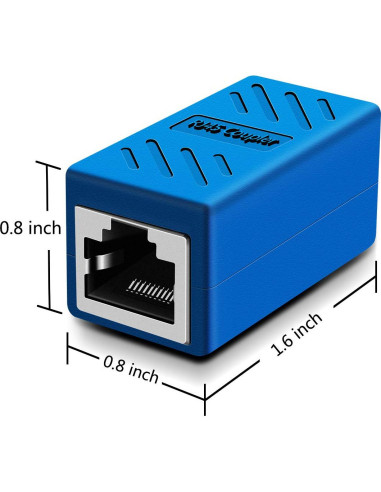 Acoplador RJ45 Oneme Hembra a Hembra Ethernet Cat7/Cat6/Cat5e Azul