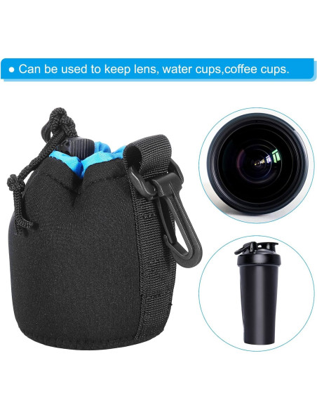 Bolsa de Lente Neopreno PATIKIL 2 Pcs 75x100mm Impermeable Bolsa de Lente Neopreno PATIKIL 2 Pcs 75x100mm Impermeable