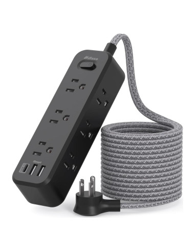Regleta de Extensión 1.5M MIFASOPOWER con 9 Salidas y 3 USB