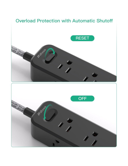 Regleta de Extensión 1.5M MIFASOPOWER con 9 Salidas y 3 USB Regleta de Extensión 1.5M MIFASOPOWER con 9 Salidas y 3 USB
