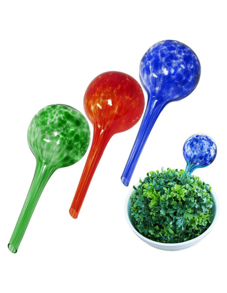 Esferas de Riego Automático Evelots - Paquete de 3 - Vidrio 14.6cm Esferas de Riego Automático Evelots - Paquete de 3 - Vidrio 14.6cm