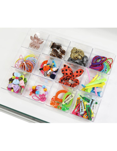 Organizador de Cajones Transparente Simple Houseware 12 Piezas
