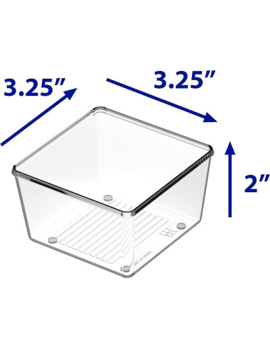 Organizador de Cajones Transparente Simple Houseware 12 Piezas