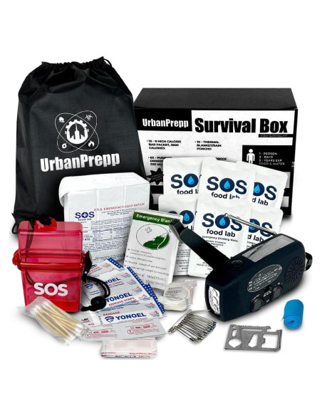Caja de Supervivencia UrbanPrepp 72 Horas para 1 Persona Caja de Supervivencia UrbanPrepp 72 Horas para 1 Persona